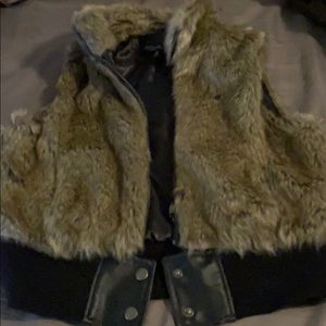 Ashley sleeveless fur jacket
